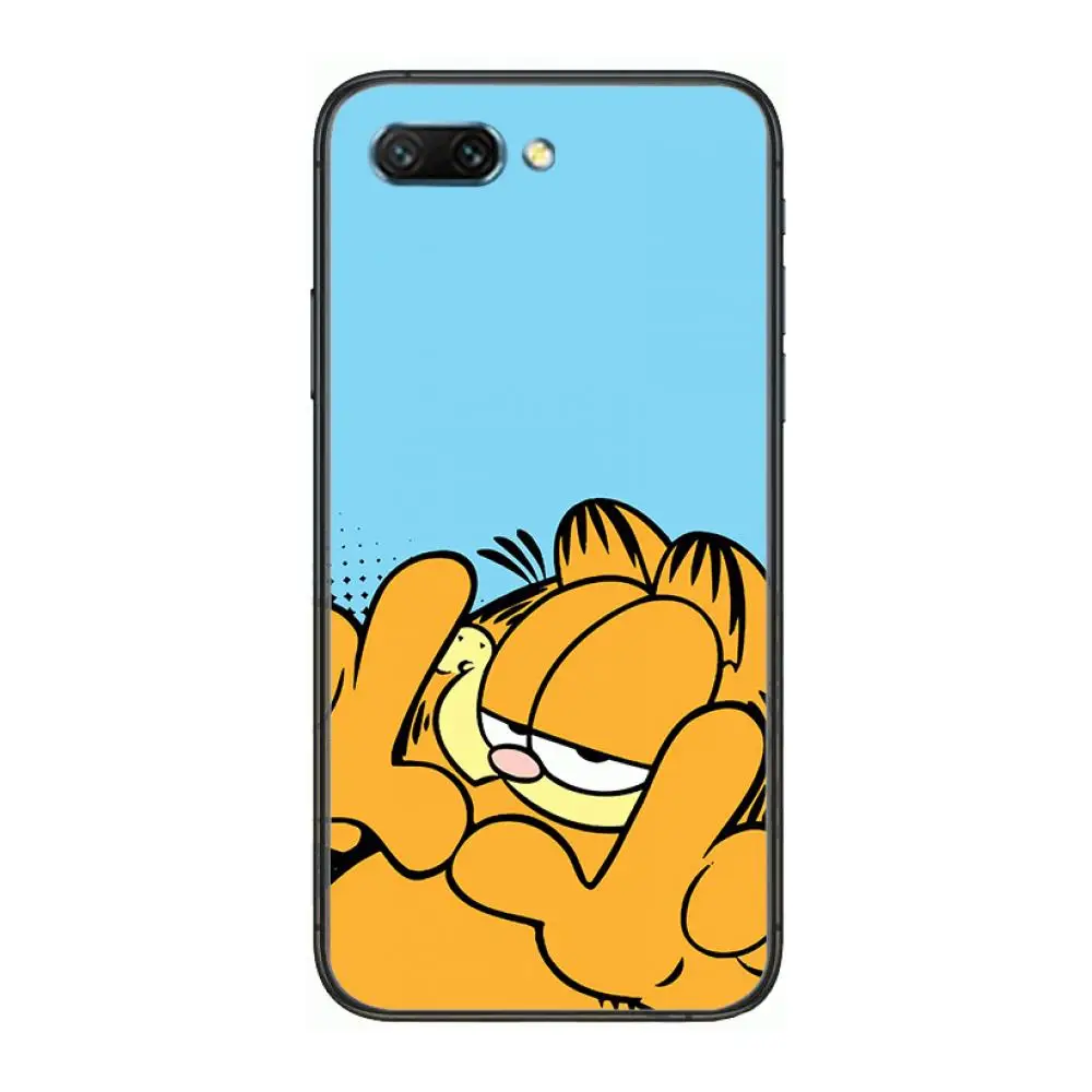 

Anime Garfield case clear Phone Case For Huawei Honor 10 9 8 7 N Pro Lite A C RU Black Etui Coque Hoesjes comic fashion