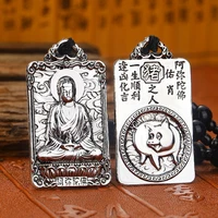 retro eight buddha animal pendant necklace mens and womens religious buddhist jewelry accessories wealth lucky necklace