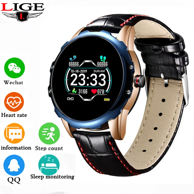 LIGE смарт-браслет измеритель артериального давления для мужчин t шагомер
