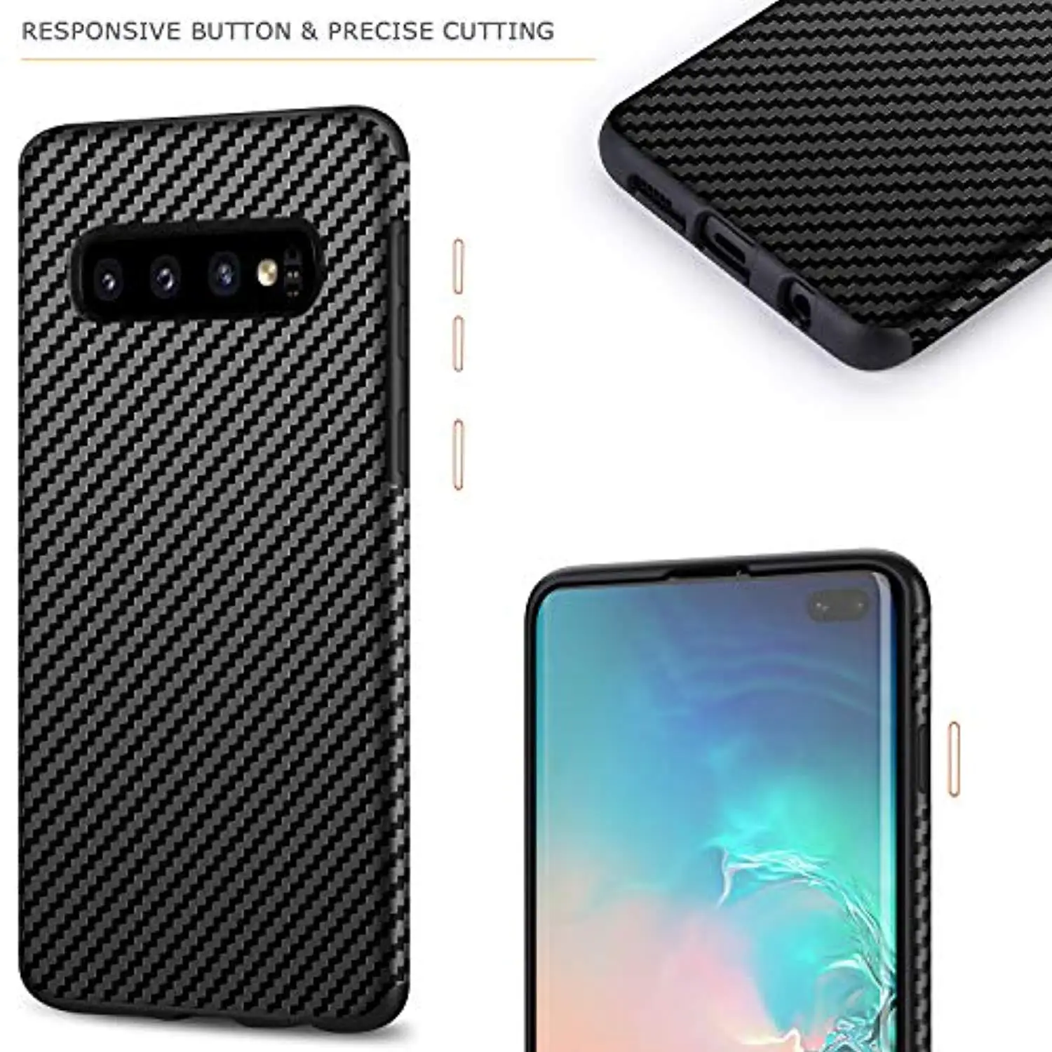 Углеродного волокна матовый чехол для samsung Galaxy S10 плюс S10E S9 S8 Примечание 10 9 8 A6 A7 J4 J6