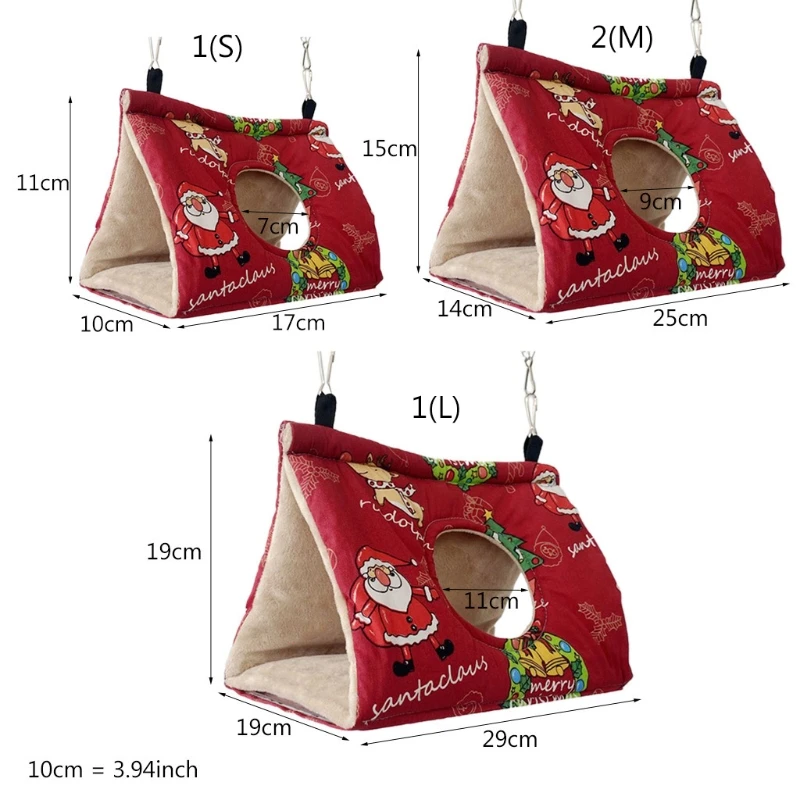 

Winter Warm Bird Nest House Hanging Hammock Velvet Shed Hut Finch Cage Hideaway