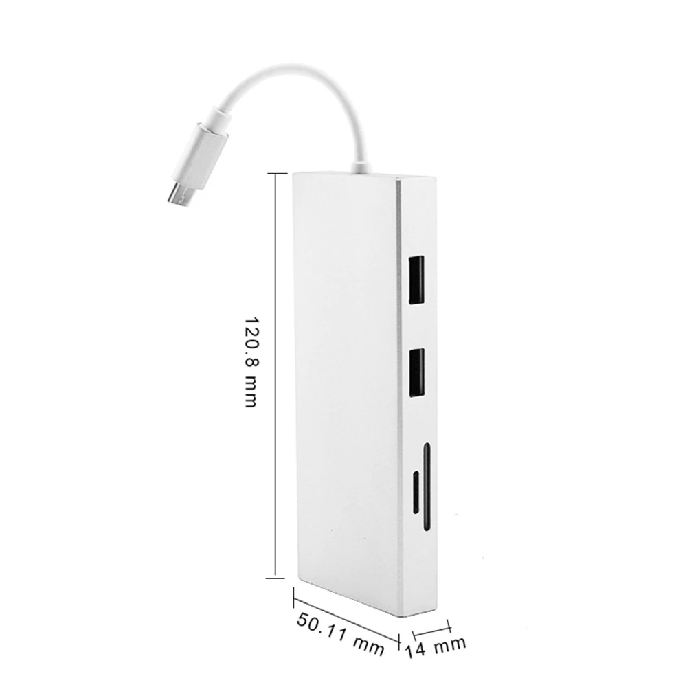 CHYI Тип C 3 1 Usb 0 концентратор HDMI-Совместимость 7 многожильный Порты USB-C жил с SD
