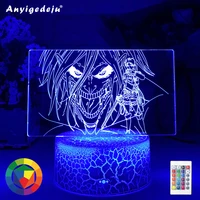 acrylic 3d lamp attack on titan levi ackerman for home room decor light child gift attack on titan led night light anime