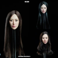 in stock super duck sdh014 16 scale asian beauty girl head carved model with long plant hair for 12 pale seamless body
