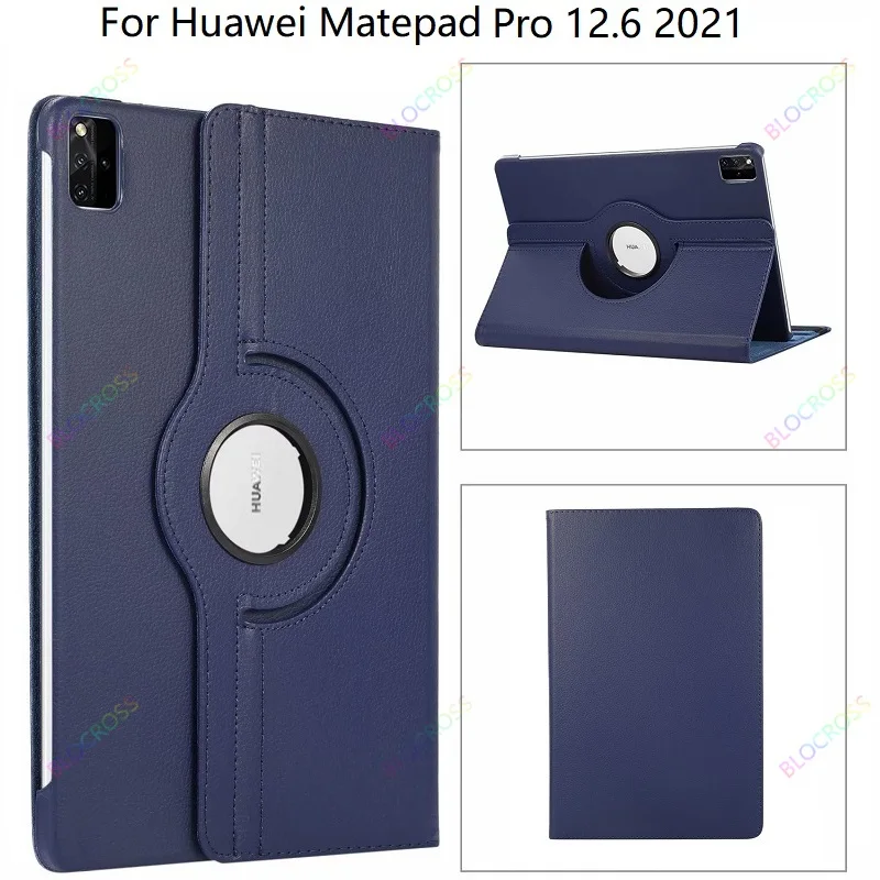 

360 Rotation Stand Cover Funda for Huawei Matepad Pro 12.6 Case 2021 for Huawei Case 12.6 Inch WGR-W09/W19 Protective Shell+ Pen