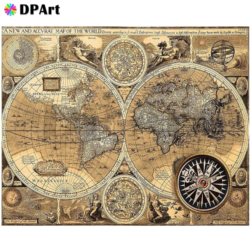 

Diamond Painting 5D Full Square/Round Drill World Map Daimond Rhinestone Embroidery Painting Cross Stitch Mosaic Picture M1612