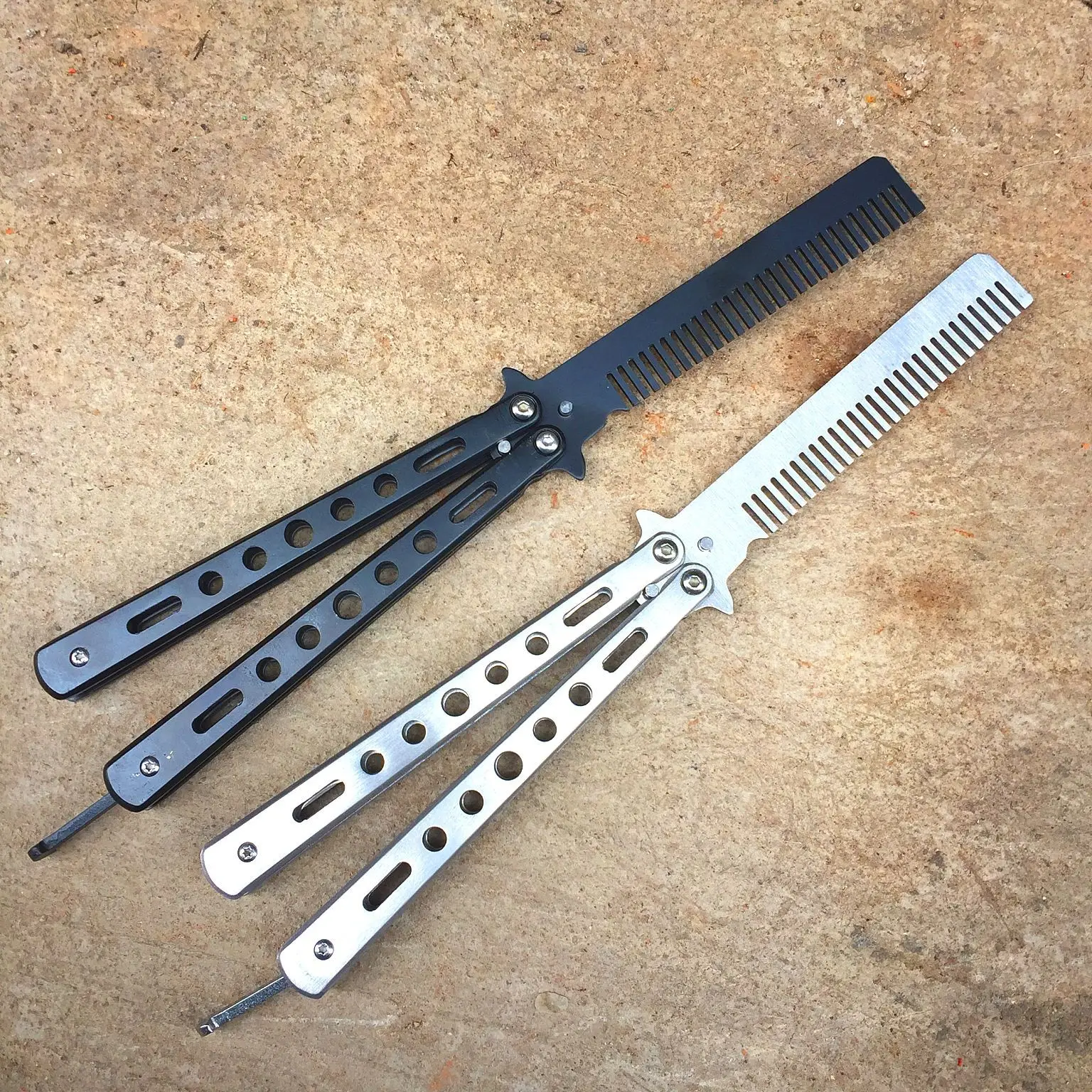 Новый 440C стальной тренировочный нож бабочка Cs Go расческа Balisong Бабочка в ноже без