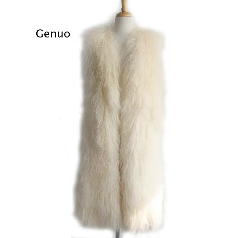 Шикарный жилет из искусственного лисьего меха пальто белая зимняя женская