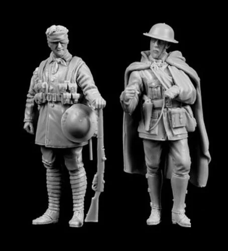 Unassambled 1/35 древний воин стенд включают в себя 2 статуэтка виде набор миниатюрных