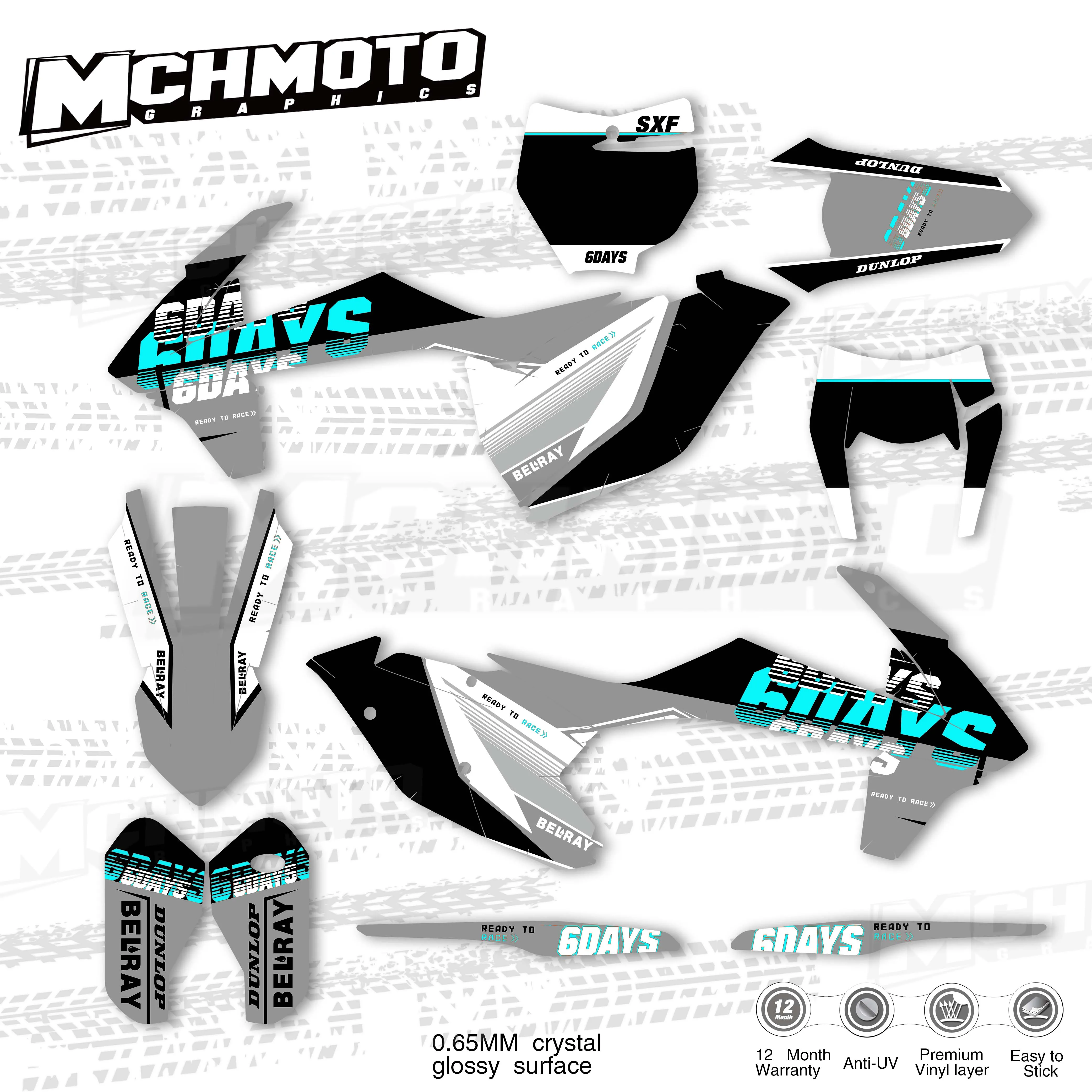 MCHMFG for KTM 125 250 300 350 450 SX SXF 2016 2017 2018 EXC EXCF XCW 2019 Graphics Backgrounds Stickers Kit Decal | Автомобили и