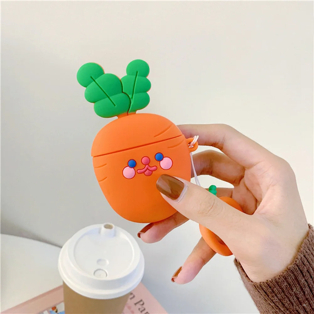Сумка для Apple Airpods, 2 поколения, Мультяшные наушники, защитные чехлы, беспроводной ремешок, гарнитура, силиконовая коробка