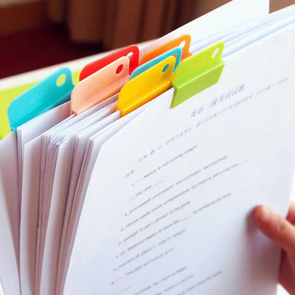 

random Color Notebooks Memo Clip Stationery Easy Clips Label Papers Clip Folder Labels Clips Handmade DIY Home Office Storage