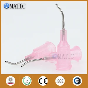 Бесплатная доставка 20 г розовые трубки 0,5 дюйма, 45 градусов изогнутые дозирующие наконечники иглы тупой конец иглы из нержавеющей стали 12 дюйма