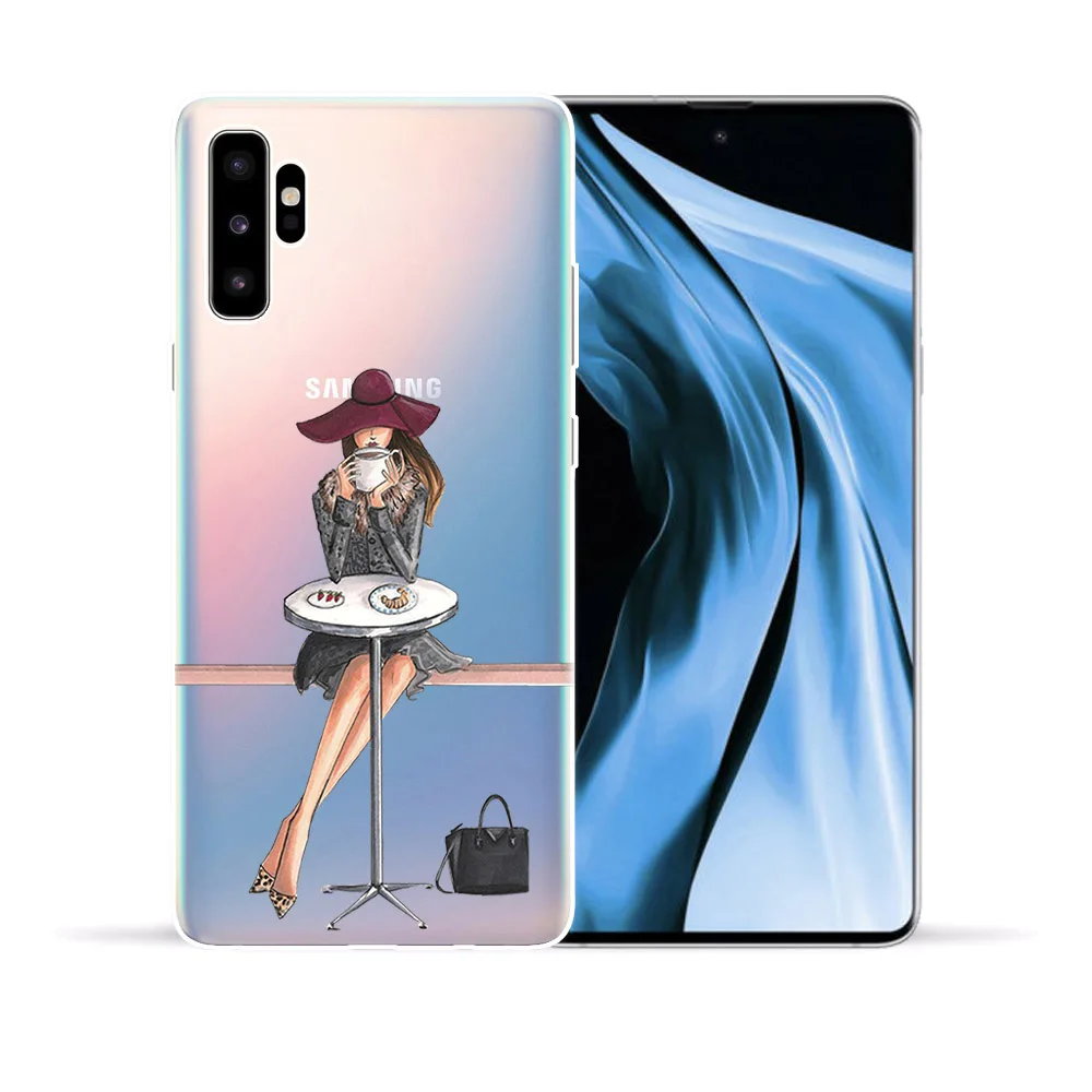 Fashion Classy Paris Girl Summer Legs Soft TPU Case For Coque Samsung Galaxy NOTE 10 Pro 5G Note 9 8 5 M10 M20 M30 Cover | Мобильные