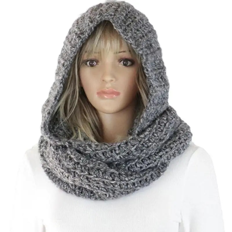 

2020 Winter Scarf Ladies Fashion Knitted Warm Hat Ladies Set Cap Scarf New V5B7