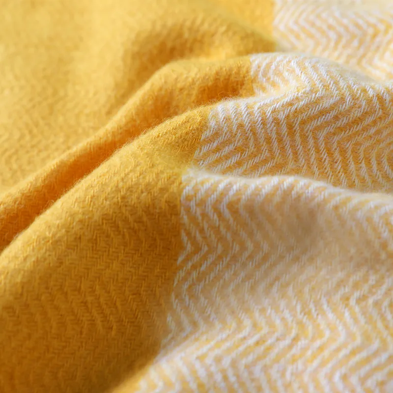 Новый Модный зимний шарф женский Теплый двухцветный кашемировый Большой и