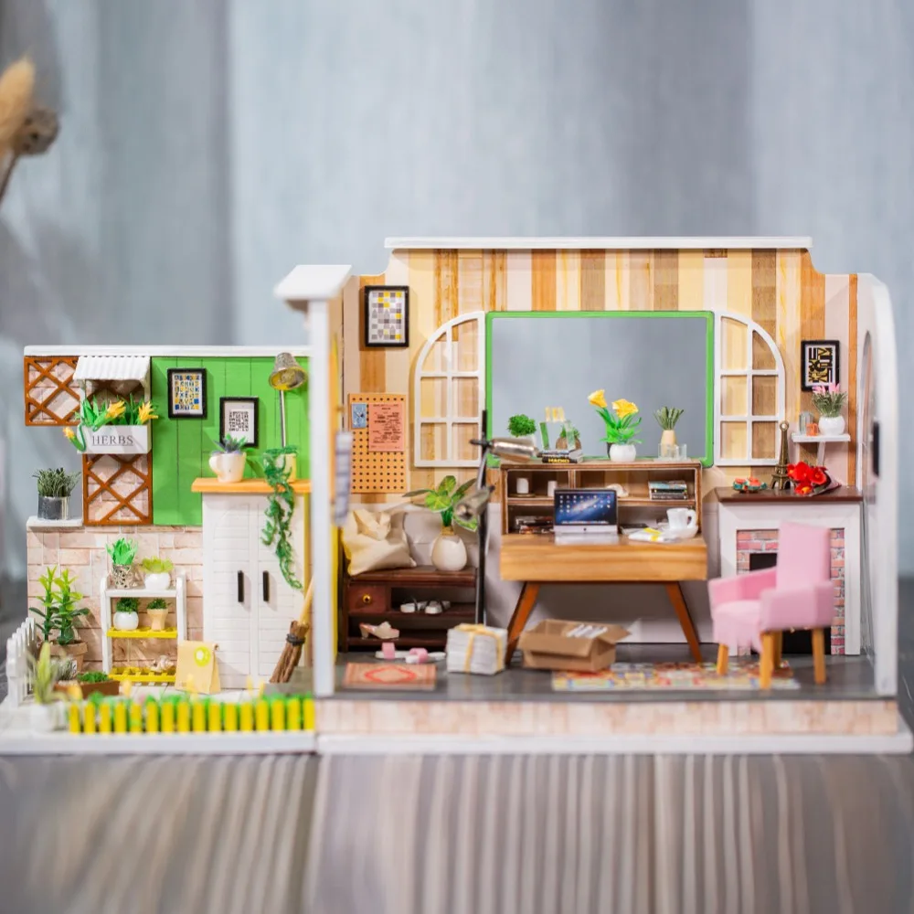 Кукольный домик DIY мебель миниатюрный кукольный 3D дом комнатная коробка