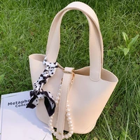 women messenger bags solid color crossbody shoulder female bucket bag bolsa feminina designer high quality brand ribbon handbags