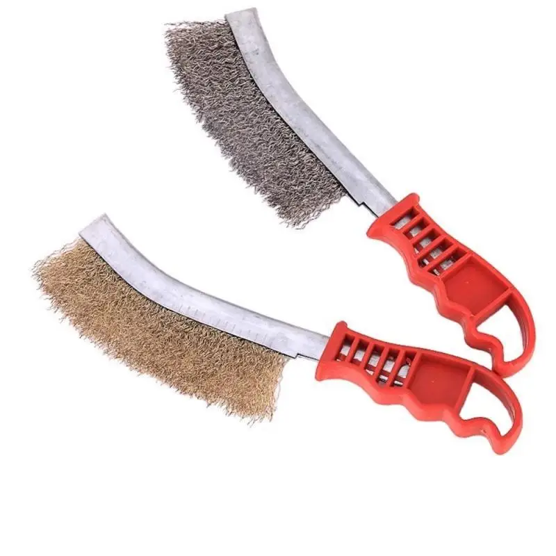 

Knife-shaped Steel Wire Brush Barbecue Cleaning Stainless Steel Wire Iron Brush Steel Copper Derusting Brushsteel Wire Brush