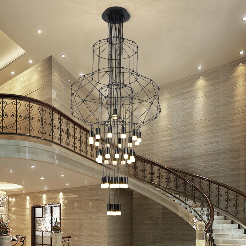 Modern Living Room Iron Art Pendant Lights Multipoint LED Hanging Lamp Indoor Lighting For Kitchen Room Bar Hotel Home Decor