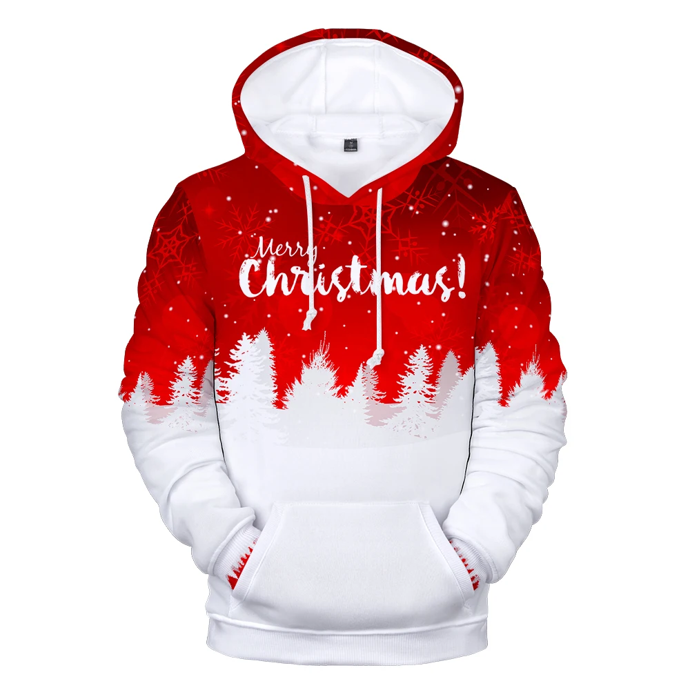 Популярные 3D Рождественские модные толстовки с изображением кота для мужчин и