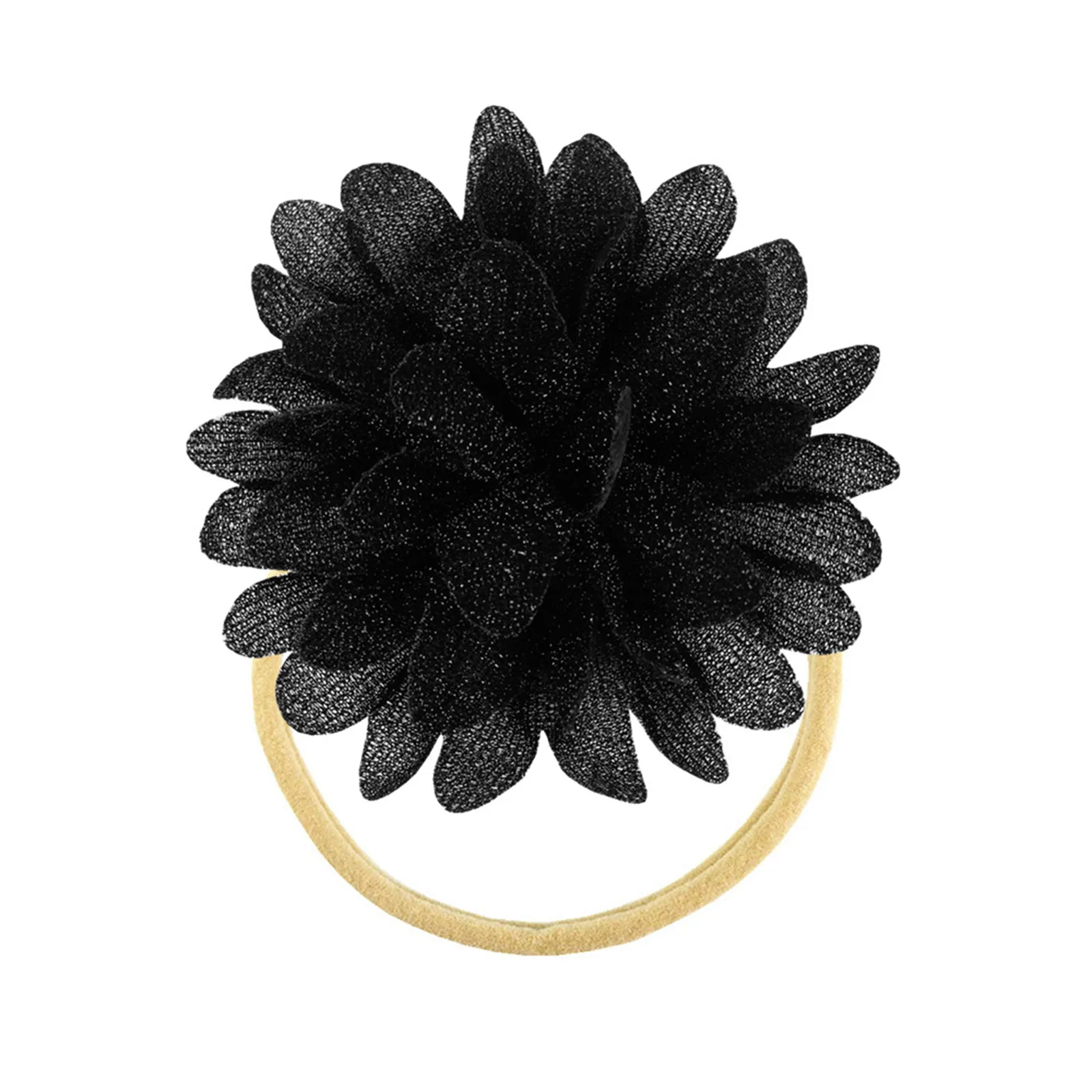 

1pc Newborn Infant Baby Girls Solid Flower Headband Toddler Stretch Hairband Hair Accessories Baby Shower Props Headwear
