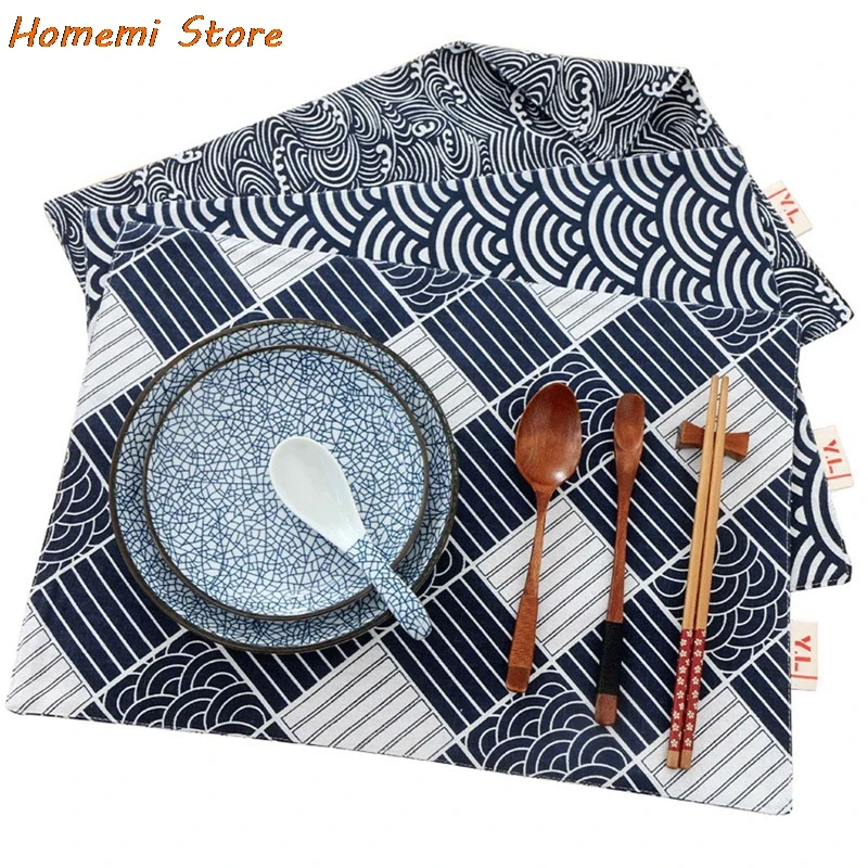 

Washable Western Placemats For Dining Table Mat Non-slip Placemat Set In Kitchen Accessories Cup Coaster Wine Pad