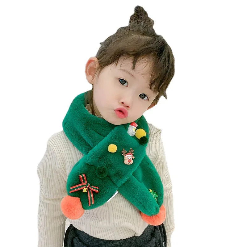 Рождественский детский зимний шарф Милые Роскошные Дизайнерские шарфы мягкий