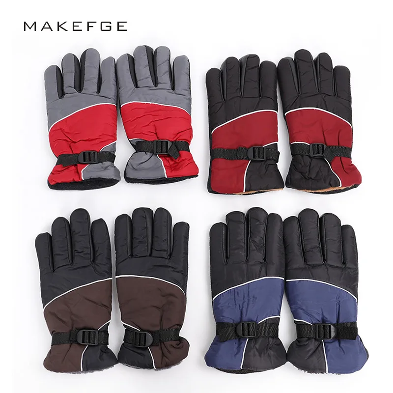 2019 мужские зимние перчатки теплые Нескользящие утолщенные полный размер пальцев