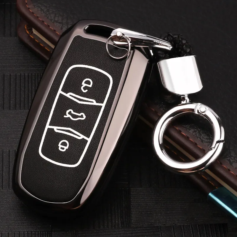 Чехол для ключей из цинкового сплава и кожи GEELY atlas Emgrand EC7 EC718 EC715 Global Hawk GX7 GC7 SC6