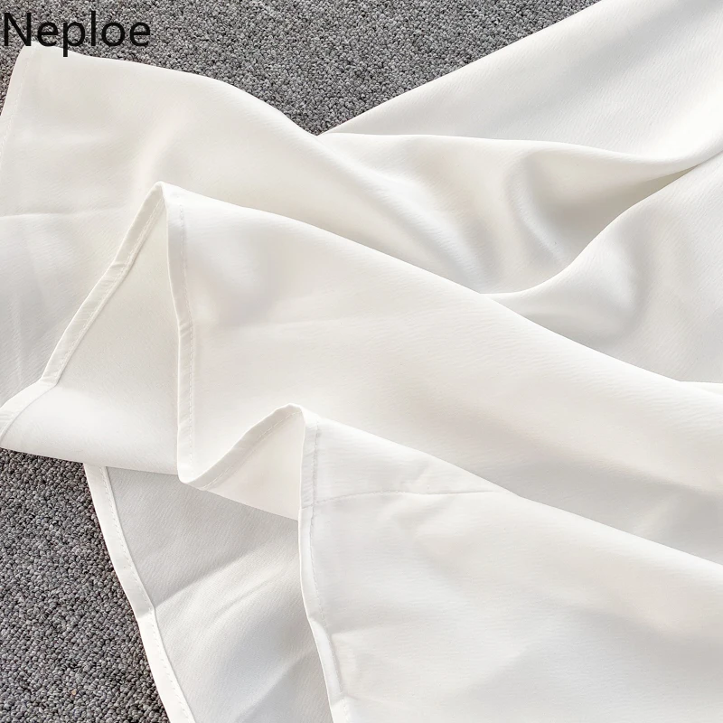 

Neploe Sexy V Neck Backless Dress Women Korean Chic High Waist Sleeveless Camis Dresses Solid Lace Up Bow Beach Vestidos 80939