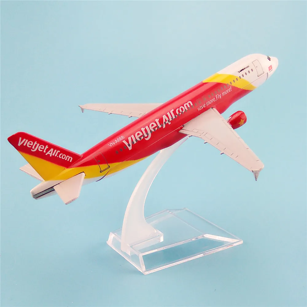 Модель металлического самолета 16 см вьетнамские авиакомпании модель VietJet Air Airlines