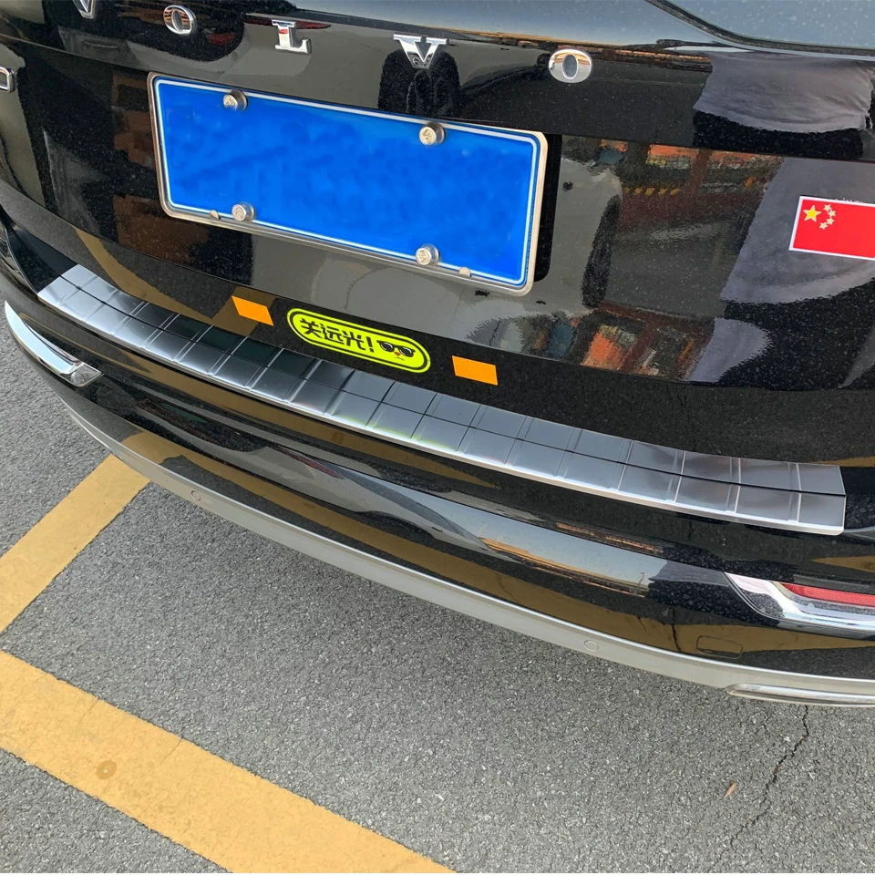 Автомобильная наклейка из нержавеющей стали для заднего бампера багажника Volvo XC90