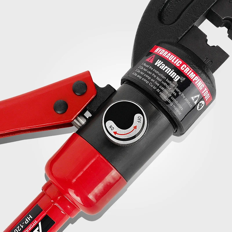 Гидравлический нажимной инструмент для наконечников кабелей силовым кабелем 10-120 мм2 Электрический набор проводов для аккумуляторных клемм HP-120 C.