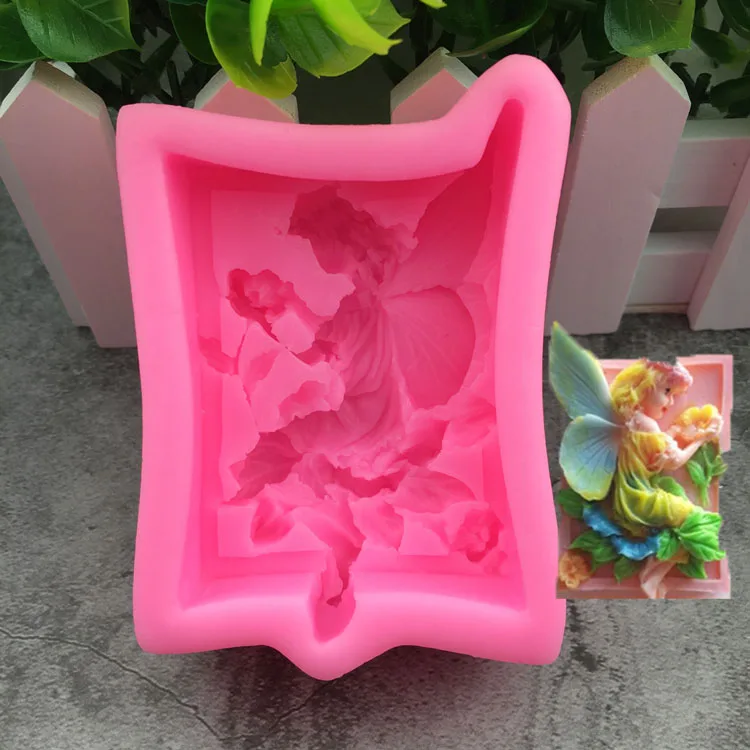 Силиконовая форма для торта с помадкой Ангел Бабочка девушка запах цветок