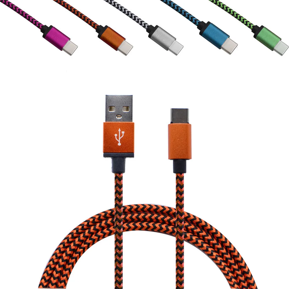 Кабель Usb Type-c 1 м с автоматическим отключением для быстрой зарядки из нейлона Xiaomi