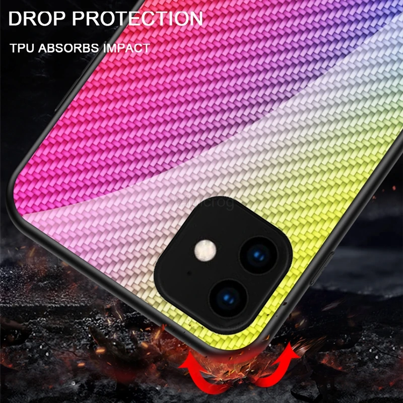Роскошный чехол из углеродного волокна с узором для iphone X Xr Xs 11 Pro Max разноцветный
