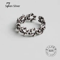 real 925 sterling silver rings for women iron ware vantage trendy fine jewelry large adjustable antique rings anillos