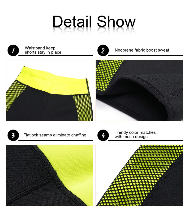 Junlan Neoprene Women Shorts Slimming Tummy Control Pants High Waist Trainer Bottom Shapewear Thigh Reducing Sweaty Shapers