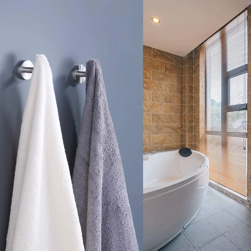 Fowecelt 2020 Нержавеющая сталь черный серебристый цвет настенные крючки современный