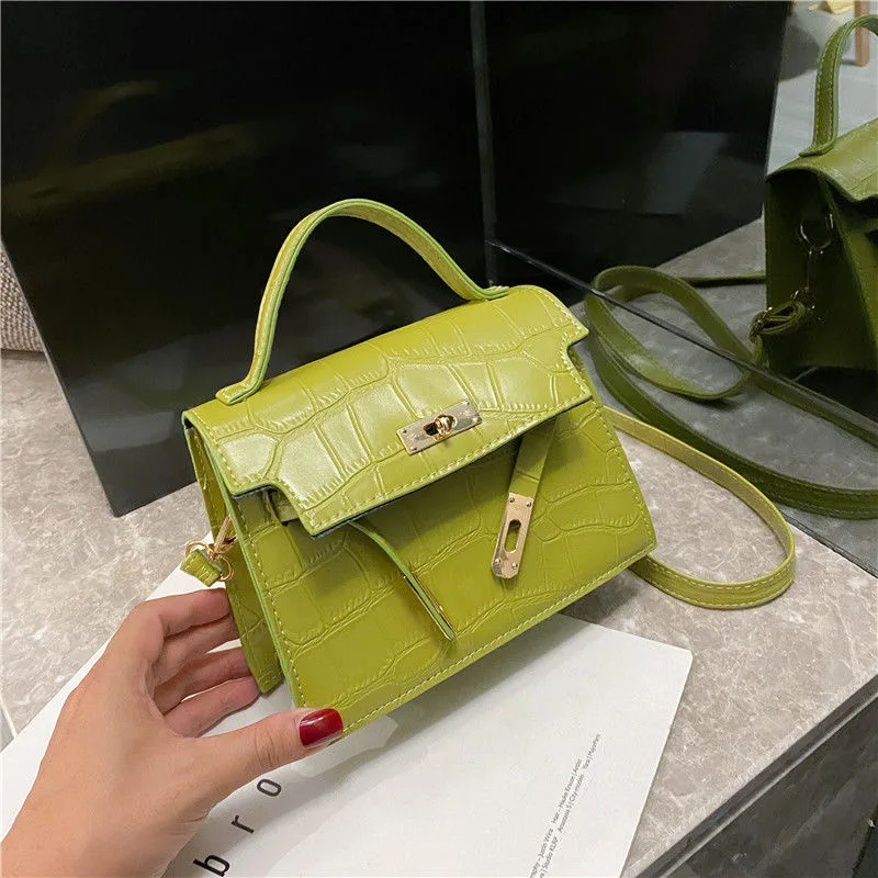 

Alligator Button Crossbody Bag for Women 2021 Stylish Fashion New Shoulder Bags Crocodile Leather Hand Bags PU Tote Clutch 2021