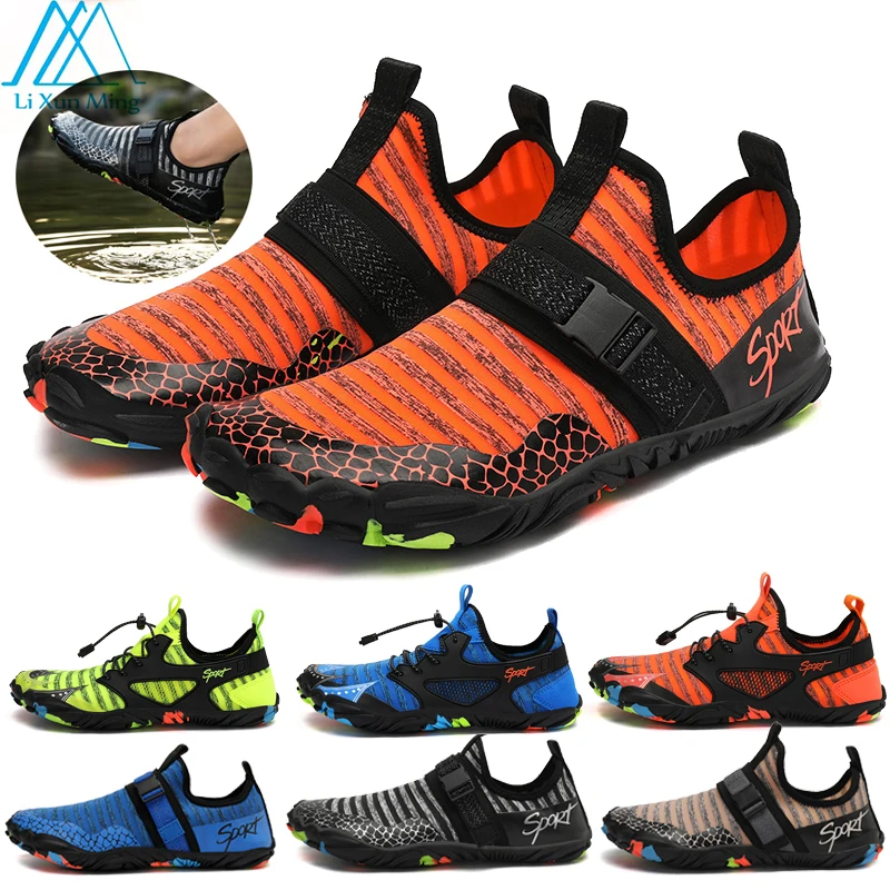 Summer Barefoot Water Sports Shoes Lovers Upstream Shoes Outdoor Swimming Fishing Fitness Shoes New Beach Shoes Size 36-48#