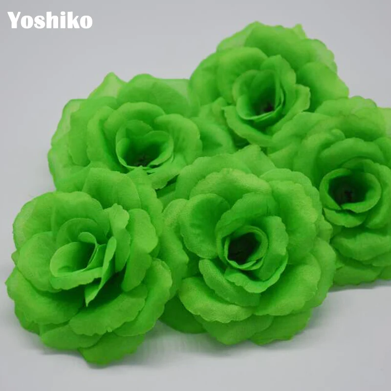 Шелковые цветы Yoshiko 10 шт. розы искусственные палочки букет листьев свадебный