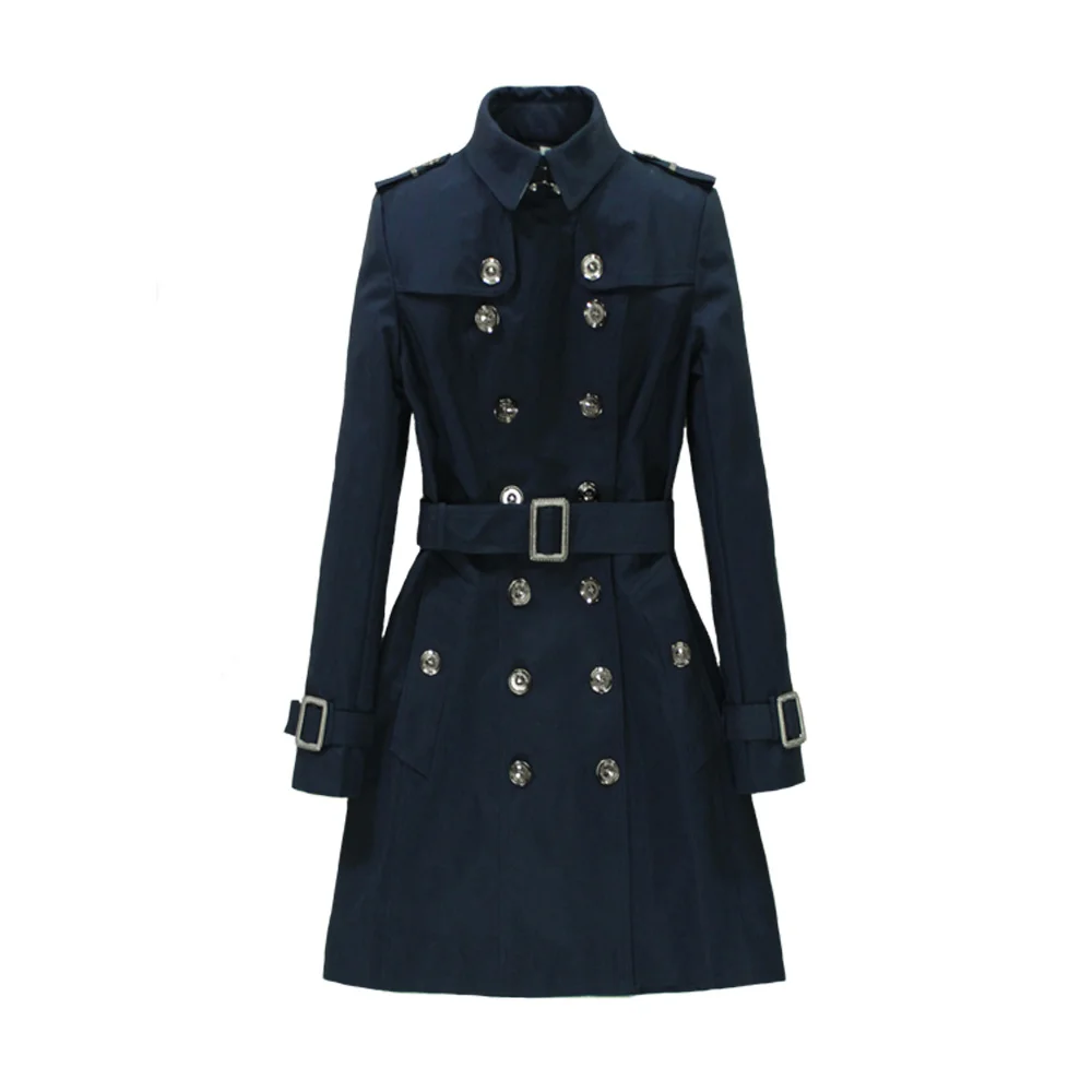 

Trench coat women's middle and long style British spring 2020 new classic double-breasted short spring and autumn coat women