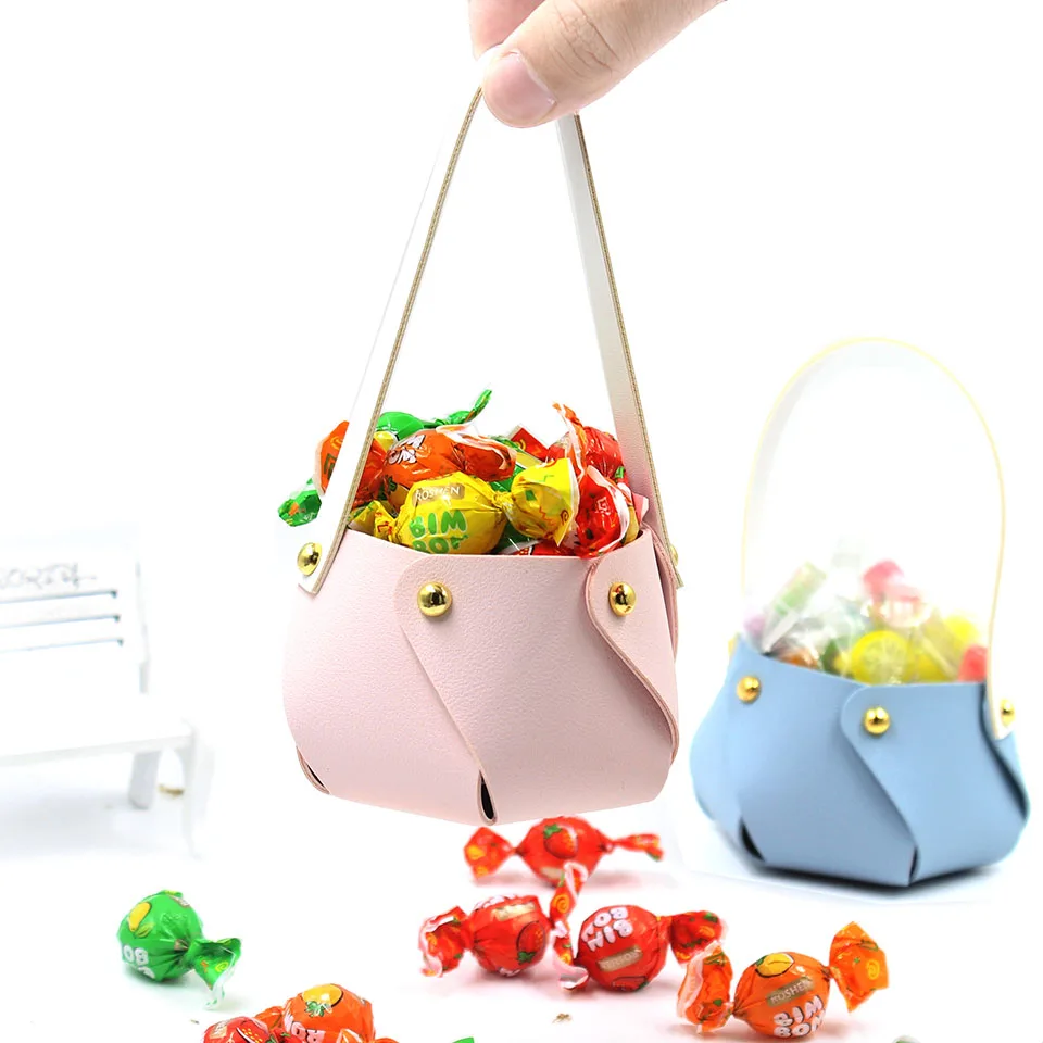 

Cute Leather Bag Shape Candy Bag Handbag Gift Bag Cookie Packaging Box Wedding Party Cosmetic Gift Pouch Kid Girl Birthday Gift