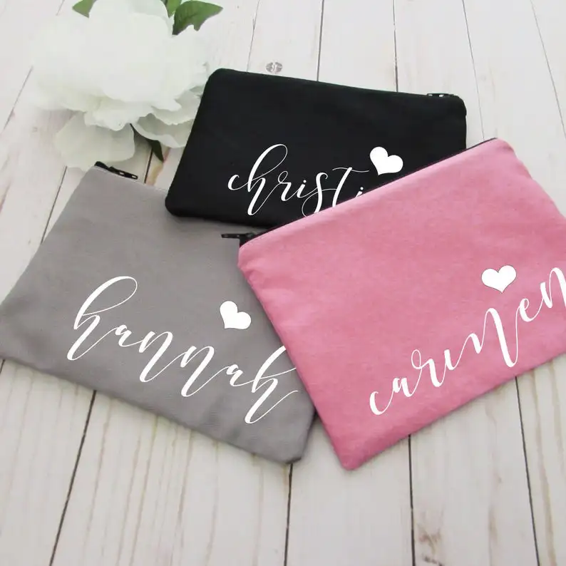 Индивидуальная косметичка индивидуальная Холщовая Сумка с монограммой