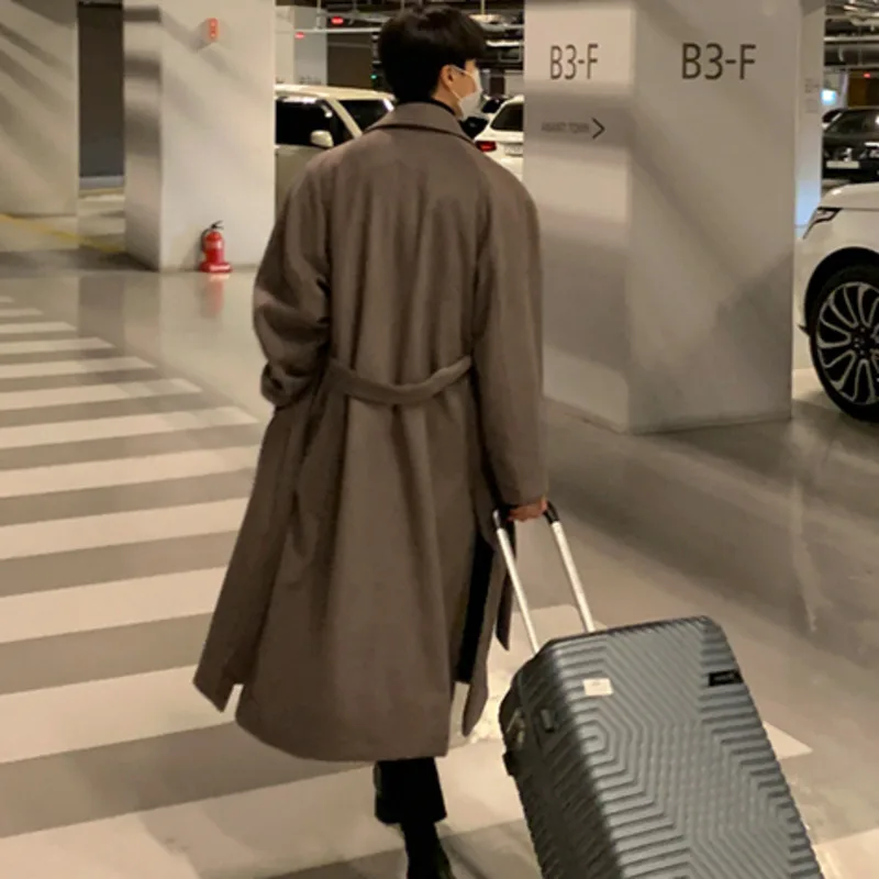 Корейский тренд мужское свободное повседневное однобортное пальто IEFB