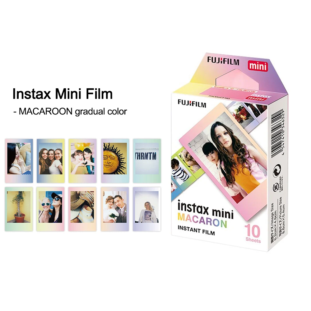 Градиентная цветная пленка Fujifilm Instax MACAROON фотобумага мгновенная печать для