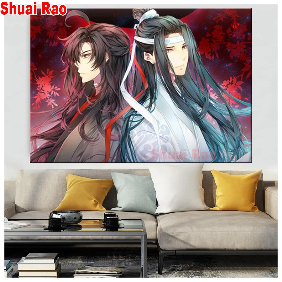 5d Diy алмазная живопись Mo Dao Zu Shi фигурка Wei Wuxian Аниме Вышивка крестиком 3D Алмазная
