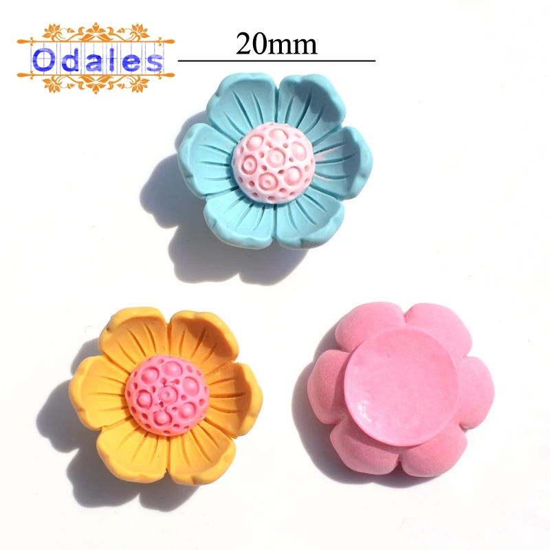 10 шт./лот кавайные 3D летние кабошоны в виде лотоса из смолы для рукоделия пуговицы